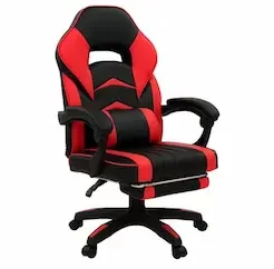 Chaise gamer Pokar rouge et noir avec livraison gratuite